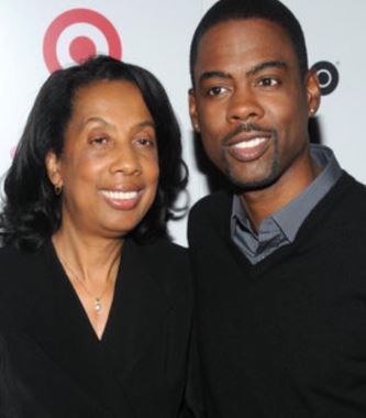 Andre Rock mother Rosalie and brother Chris Rock
